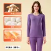 Roupa Térmica de Lã e Seda Feminina Conjunto Espesso de Fleece Roupas de Inverno Outono e Calças Base Suéter de Algodão Pijama Feminino