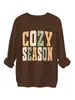 Amazon eBay site independente casual e confortável feminino outono e inverno espessado quente aconchegante estação moletom listrado
