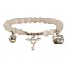 Pulsera Linda de Gato Hello Kitty Anillo de Cuentas DIY Campana Corazón Amor Pareja Mejor Amigo Vibe