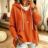 Sudadera con capucha casual de manga larga holgada de punto gofre para mujer europea y americana de desarrollo propio 2026 estación independiente de Amazon