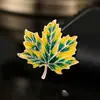 Broche de Hoja de Arce Vintage, Exquisito Pin de Solapa de Gama Alta de Nicho, Broche de Hoja para Fijar el Cuello, Transfronterizo