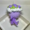 Buquês de Flores de Lã Tricotadas à Mão Acabados Dia do Professor Dia das Mães Dia dos Namorados Presentes de Ano Novo Chaveiros Atacado