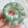 Bracelete de Raiz de Bodhi Jade Branco de Fábrica Wen Brincar Intestino de Porco Bracelete Gradiente Arco-íris Chanfrado Duas Cores Contas para Atacado