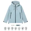 Chaqueta con capucha de bloques de color Ropa de trabajo Exterior Team Building Montañismo Impermeable Primavera y Otoño Chaqueta Delgada Logo Impreso para Hombre