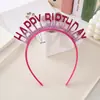 Chapéu de Aniversário Coreano Grande Glitter FelizAniversário Faixa de Cabeça Feliz Aniversário Headdress DIY para Festa de Aniversário