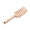 Peine Curvo Grande Macaron Peine para Masaje del Cuero Cabelludo Peine para Volumen de Corona Alta Peine Esponjoso Peine para Peinar Cabello Rizado Peine Curvo de Nueve Dientes