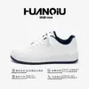 Tênis Casuais Universais Masculinos ZHQ-HY096 Primavera Sola Grossa Aumentador de Altura Tênis Masculinos Tendência Versátil Tênis Masculino Branco