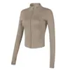 Agasalho Esportivo Emagrecedor com Gola Alta Feminino Roupa de Fitness Jaqueta Justa Top para Yoga Corrida Alta Elasticidade Manga Longa Outono e Inverno
