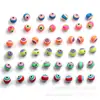 Cuentas de ojo de colores transfronterizas arcilla blanda perforadas redondas cuentas diy pulsera hecha a mano para niños collar cuentas sueltas material venta al por mayor