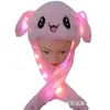 Chapéu de som para sacudir Chapéu de airbag para celebridade da internet Chapéu de orelhas de coelho Orelhas se movem ao apertar Chapéu luminoso colorido Atacado transfronteiriço