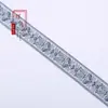3cm Fita Jacquard de Seda Dourada e Prateada Acessórios Pontilhados Roupas Decoração de Casa DIY