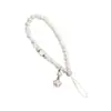 Muñeca Linda de Dibujos Animados Cadena Hecha a Mano Cordón Colgante Adorno Colgante Cordón para Teléfono Bolso con Cuentas para Cámara Colgante para Teléfono