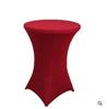 Capa elástica direta da fábrica para mesa de coquetel toalha de mesa redonda alta para casamento cor sólida capa de mesa de bar saia de mesa