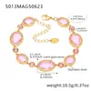 Tobillera Omaca Super Brillante Facetada de Cristal Checo Acero Inoxidable Chapado en Oro de 18 Quilates Tobillera de Lujo Accesible para la Playa Joyería para el Pie