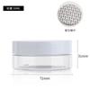 Punto del Fabricante 68 Dientes Botella Transparente de Boca Ancha de 100 ml Plástico Pet Mascarilla Mascarilla para Ojos Embalaje Adhesivo Botella de Fertilizante para Flores