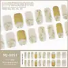 Nuevas Pegatinas para Uñas de Gel UV con Foil Dorado y Brillo Degradado, Pegatinas de Arte para Uñas de Gel Semi-Curadas para Lámpara de Fototerapia