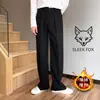 Pantalones Casuales Gruesos de Estilo Coreano con Forro de Felpa, Tendencia de Invierno para Hombre, Pantalones de Traje Ajustados y Elegantes para Jóvenes
