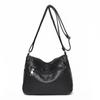 Bolso de Hombro para Mujer Comercio Exterior Nuevo Cuero Suave Moda Versátil Doble Capa Bandolera Estilo Coreano Gran Capacidad Cuero Lavado Bolso Pequeño