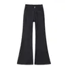 Jeans naranjas jóvenes # De color liso, de cintura alta, ligeramente acampanados para mujer, que ofrecen un corte ajustado, una silueta favorecedora y un look elegante y versátil
