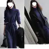 2026 Otoño Temprano Nueva Ropa de Mujer Vestido Midi de Longitud de Té de Socialité Retro Francés Vestido Base Cálido Interior