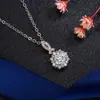 Collar con Colgante de Zirconia Diamante Transfronterizo de Amazon para Mujer, Lujo Ligero, Sentido de Alta Gama, Imitación Moissanita, Joyería de Moda