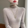 Camisa de cuello alto para mujer, otoño e invierno, nuevo estilo, Minisview, suave, ceroso, interior adelgazante, estilo occidental, sin costuras, suéter ajustado de una pieza.