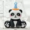 Pingente de chaveiro de animal de desenho animado, Pingente de brinquedo de pelúcia de panda estilo chinês, Chaveiro de carro, Atacado de caixa surpresa gacha