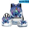 Producto Nuevo Transfronterizo 3D: Set de Tres Piezas para Estudiante con Estampado de Dibujos Animados: Mochila, Lonchera y Estuche - Más Elegante Que Nunca