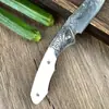 Navaja plegable de acero de Damasco, Cuchillo multiusos, Cuchillo para fruta, Cuchillo para carne, Cuchillo afilado para cortar res y cordero, Pelador de frutas