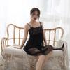 Camisón Transparente Caliente con Tirantes para Casa Talla Grande Falda Provocadora Pijama Sexy Set de Ropa Interior Sexy Tentadora