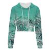 Primavera nuevo sudadera corta de cintura alta para mujer moda de comercio exterior estampada manga larga jersey suéter corto