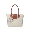 Bolsa Tote de Nylon de Grande Capacidade para Mulheres, Bolsa de Mão Leve e Versátil para o Dia a Dia, Bolsa de Ombro de Moda Retrô de Nicho
