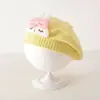 Gorro de Bebé Estilo Primavera y Otoño para Niñas, Gorro Tejido de Lana de Princesa para Recién Nacidos y Niños Pequeños, Lindo y Súper Adorable