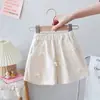 Roupas de Verão para Meninas Shorts Bebê Estiloso Personalidade Infantil Tendência Estilo Coreano Laço 3D Doce Fashionável Celebridade da Internet Hot Pants