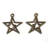 Accesorios de Joyería Retro de Aleación DIY de Venta Caliente Transfronteriza Colgante de Estrella de Cinco Puntas Multicolor Collar Pulsera Colgante Decorativo