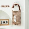 Bolsa de Pañuelos a Cuadros Blanco y Negro Simple Suave y Cómoda Bolsa de Pañuelos Colgante para Coche Decoraciones para el Hogar Dormitorio