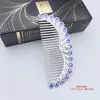 Nuevo Peine de Pavo Real Plateado Antiestático Mango Largo Peine para el Cabello Peine de Meridianos de Masaje Chapado en Plata Raspado Hogar Enviar a Madre Novia