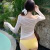 Colección Blusa de Vacaciones Nicho Sexy Bikini a Juego Camisa Anti-Solar Cubre Carne Adelgazante Chaqueta de Chica