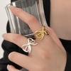 Anillo de lazo de plata de ley 925 con diseño de libro rojo personalizado, joyería coreana Fan Zhiqiao