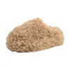 Aumento de Altura de 3.5 cm ~ Pantuflas de Exterior para Mujer con Pelo Rizado y Puntera Cerrada, Sensación de Alta Gama, Suela Gruesa de Plataforma, Forro de Felpa y Cálidas Pantuflas de Algodón
