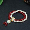 Pulseira Cinnabar da Moda para Mulheres Bodhi de Areia Imperial Natural Pulseira de Patinha de Gato Ins Areia Roxa Fofa Portátil Versátil