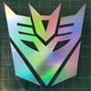 Pegatina láser de colores para coche, diseño de Transformers, para motocicleta, coche eléctrico, decoración, arañazos, reflectante, personalizada