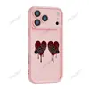 Funda para Teléfono Estilo Oscuro Corazón de Calavera para iPhone 17 Pro Max Suministro de Halloween Funda Mate de Ventana Grande Agradable al Tacto