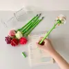 Bolígrafo de Gel Flor de Rosa Simulada Hisocute 0.5mm Bolígrafo de Firma para Examen de Estudiante Regalo del Día de San Valentín Alto Valor Estético