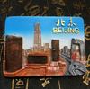 Turismo de Pekín Memorial Gran Muralla Arquitectura Paisaje relieve imán para refrigerador Característica china regalo de negocios
