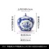 Jarrón de cerámica antiguo de ciruela helada azul y flor, maceta de cerámica de estilo chino, adorno decorativo para sala de estar, pasillo, maceta de cerámica para arreglos florales