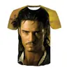 2020 nuevo T-shirt de cuello redondo con estampado digital 3D de la película de piratas Galle europeo y americano Amazon ebay comercio exterior
