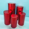 Adereços de decoração para corredor de casamento tecido decorativo cor de ferro cobertura mesa do bolo suporte de exposição de casamento pilar cilíndrico para mesa de sobremesas
