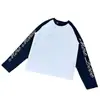 Estilo Europeo y Americano Transfronterizo Moda Y2K Estampado de Letras Clásico Unisex Holgado Bloques de Color Personalizado Simple Camiseta de Manga Larga Venta al por Mayor