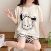 Pijama Nuevo de Manga Corta para Mujer, Delgado de Verano, Suelto y Lindo para Estudiante, Ropa para el Hogar, Trajes de Verano, Estilo de Celebridad de Internet, Se Puede Usar Afuera